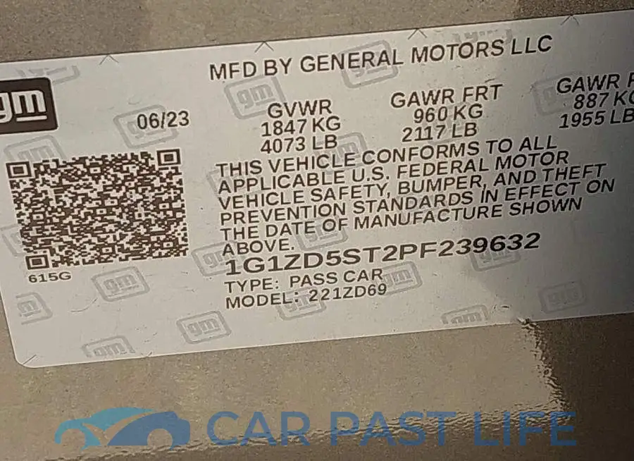 1G1ZD5ST2PF239632# 9