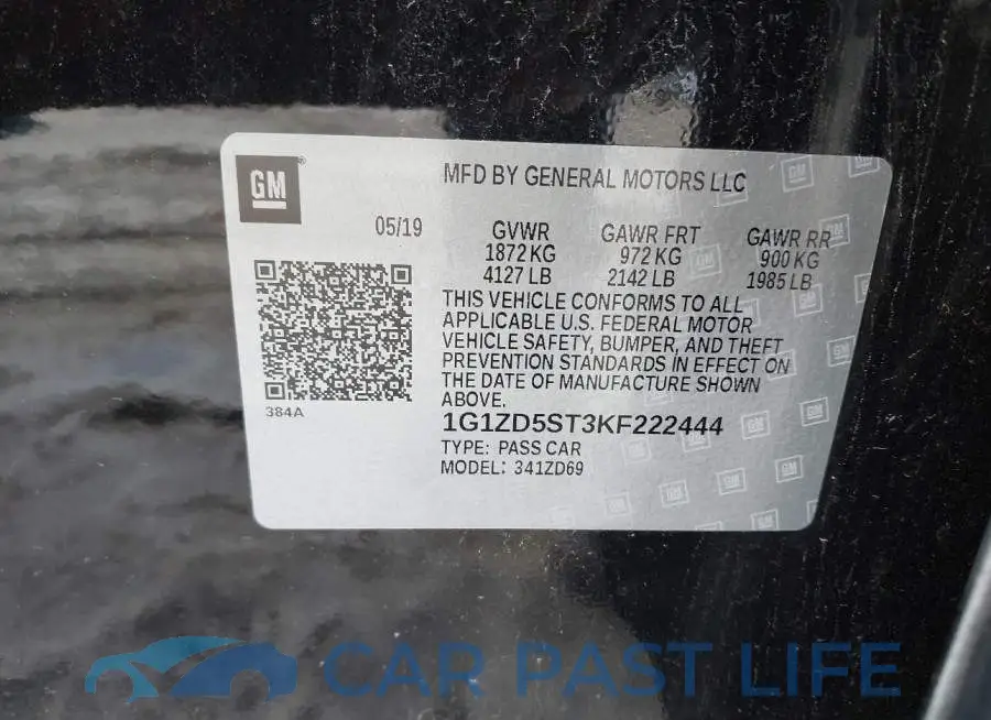 1G1ZD5ST3KF222444# 9