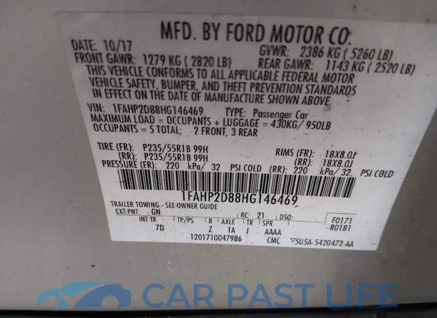 1FAHP2D88HG146469# 9