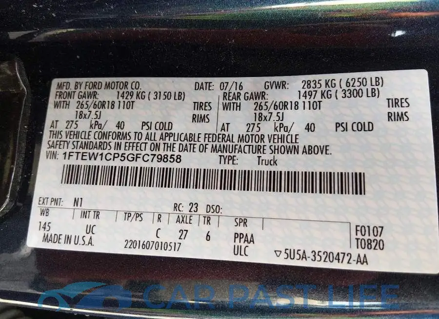1FTEW1CP5GFC79858# 9