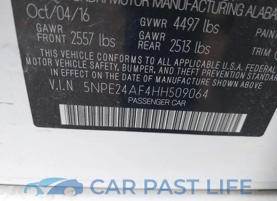 5NPE24AF4HH509064# 9