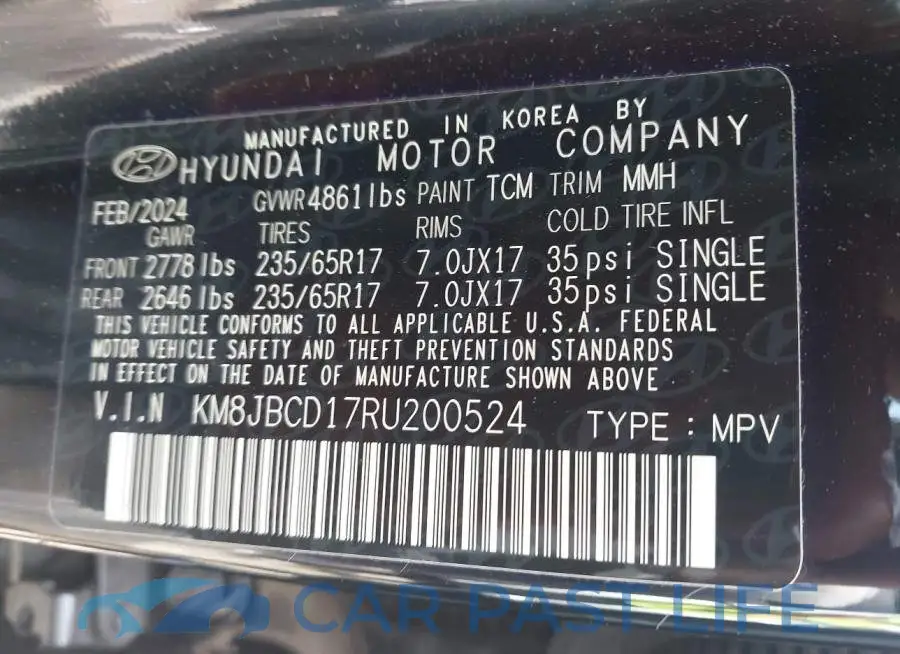 KM8JBCD17RU200524# 9