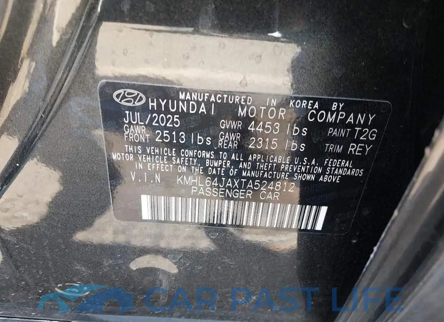 KMHL64JAXTA524812# 9