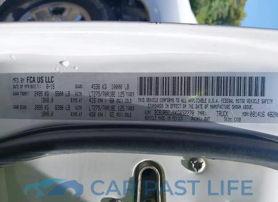 3C6UR5CJ1KG652270# 9