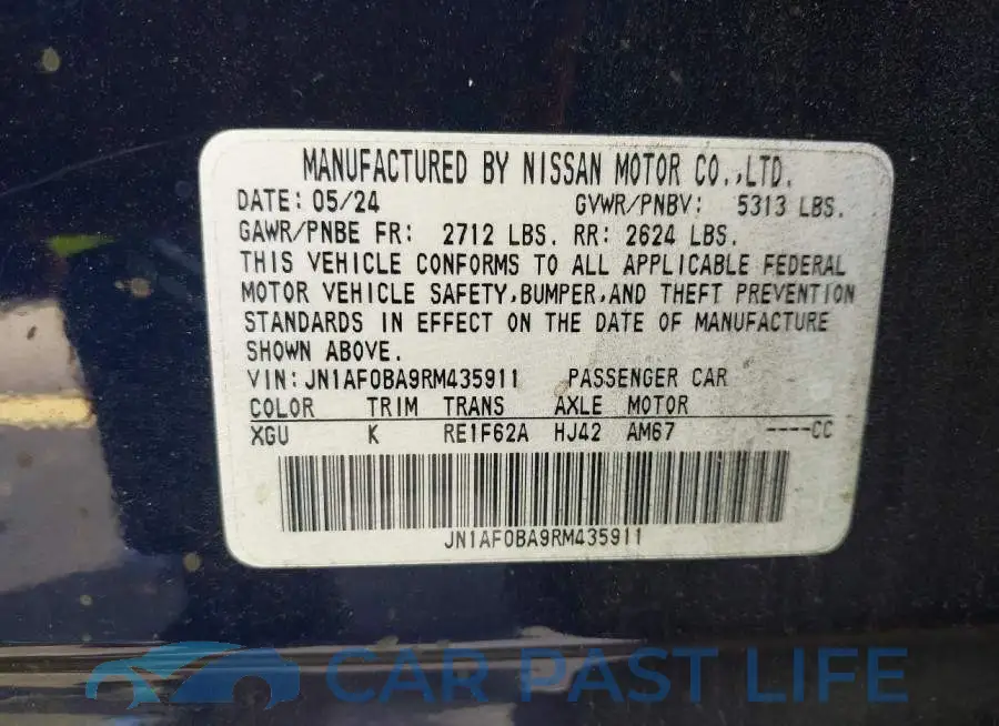 JN1AF0BA9RM435911# 9