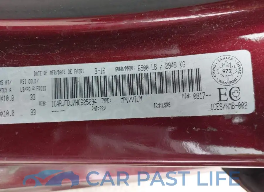 1C4RJFDJ7HC625094# 9