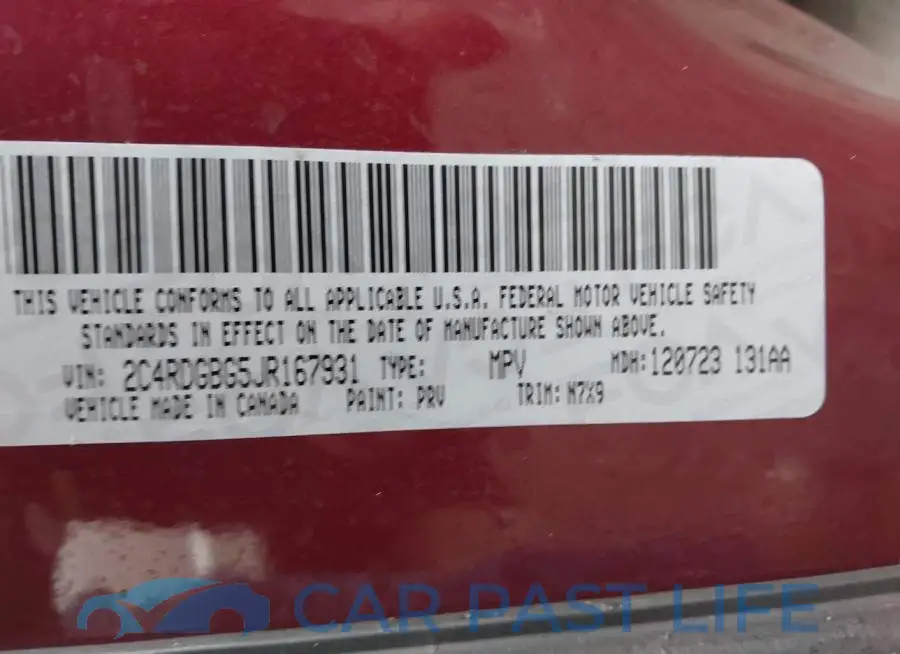 2C4RDGBG5JR167931# 9