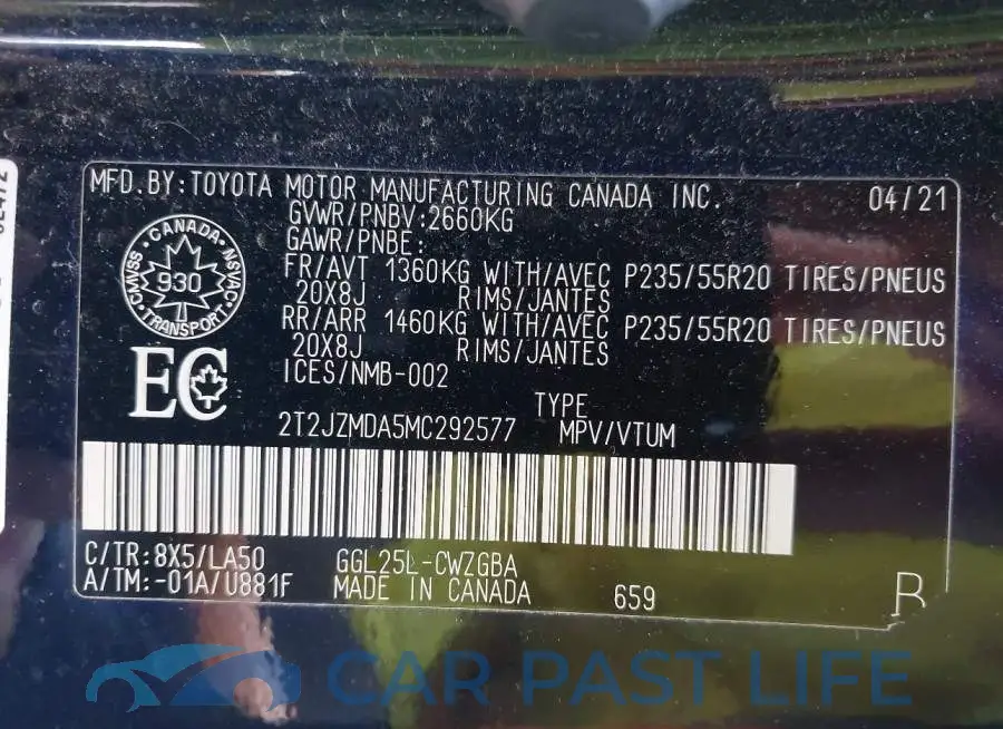 2T2JZMDA5MC292577# 9