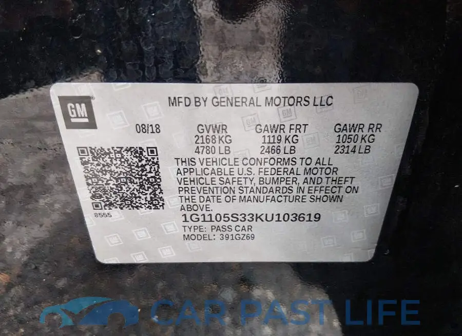 1G1105S33KU103619# 9