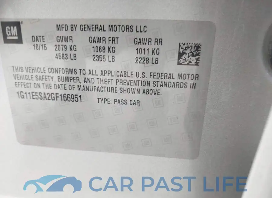 1G11E5SA2GF166951# 9