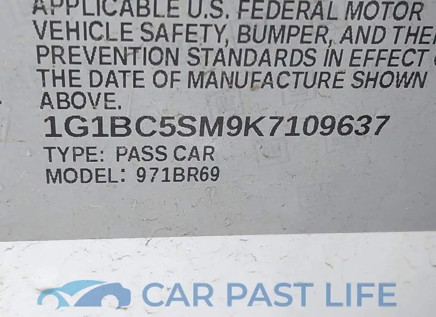 1G1BC5SM9K7109637# 9