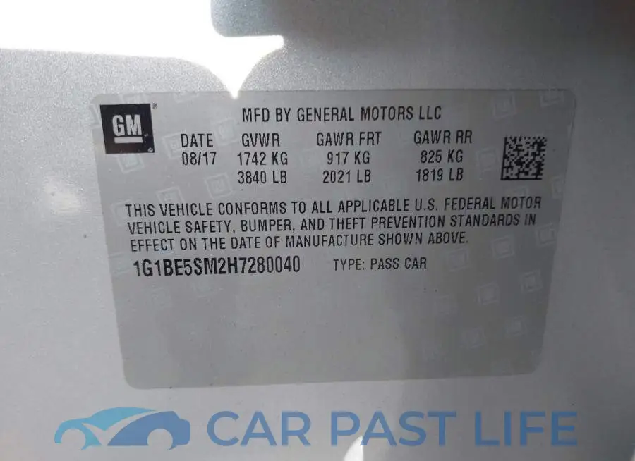 1G1BE5SM2H7280040# 9