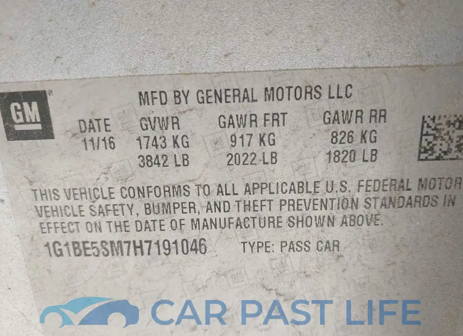 1G1BE5SM7H7191046# 9