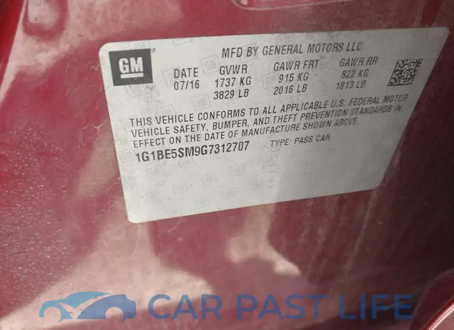 1G1BE5SM9G7312707# 9