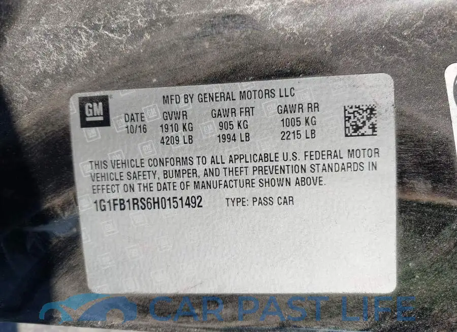 1G1FB1RS6H0151492# 9