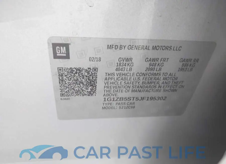 1G1ZB5ST5JF195302# 9