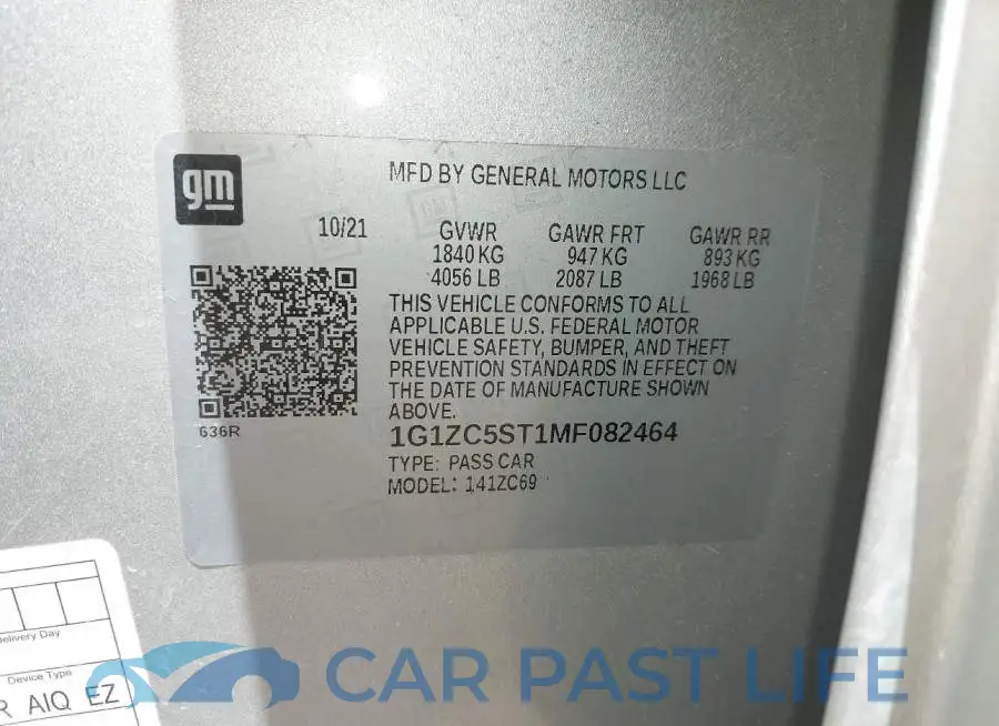 1G1ZC5ST1MF082464# 9