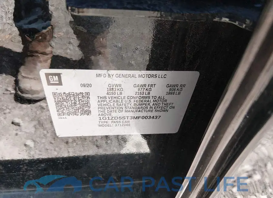 1G1ZD5ST3MF003437# 9