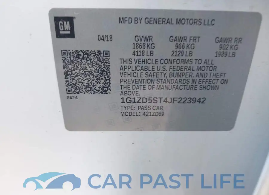 1G1ZD5ST4JF223942# 9