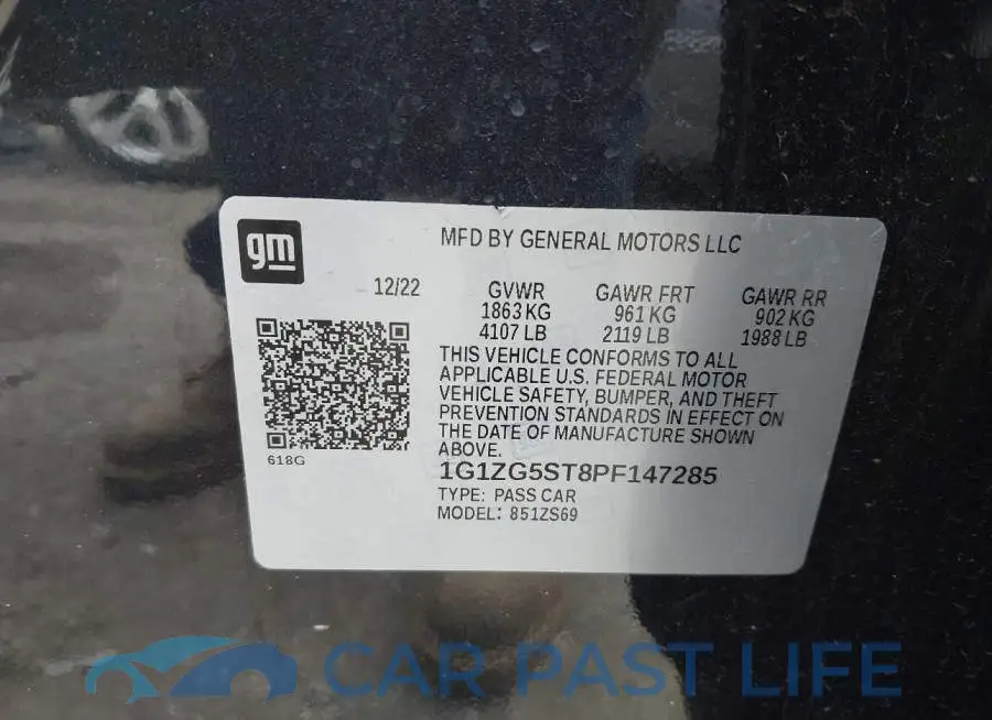 1G1ZG5ST8PF147285# 9