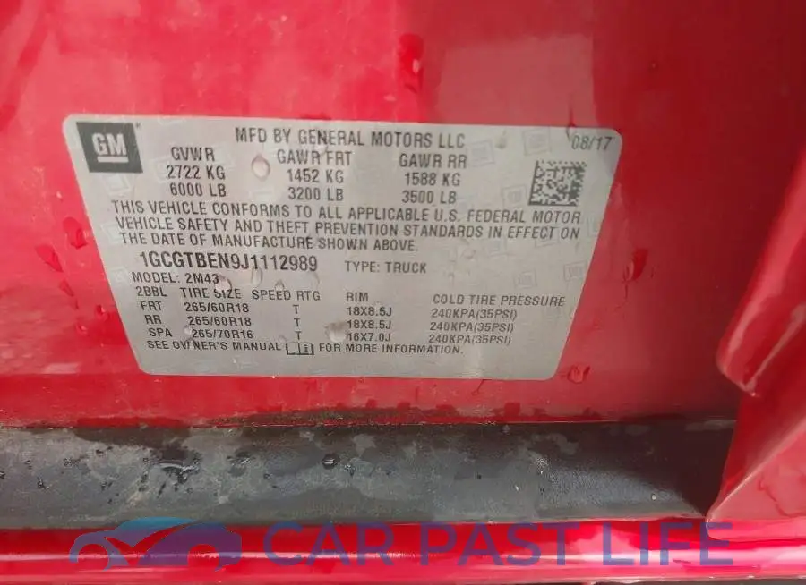 1GCGTBEN9J1112989# 9