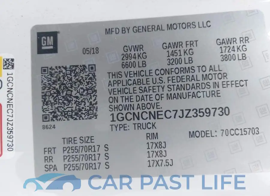 1GCNCNEC7JZ359730# 9