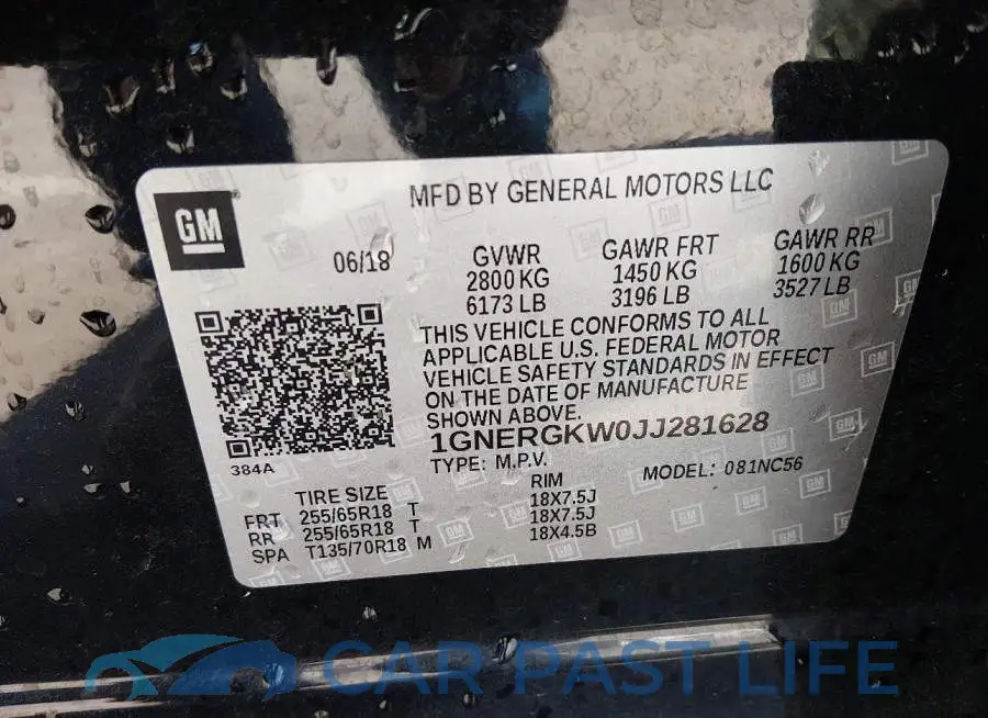 1GNERGKW0JJ281628# 9