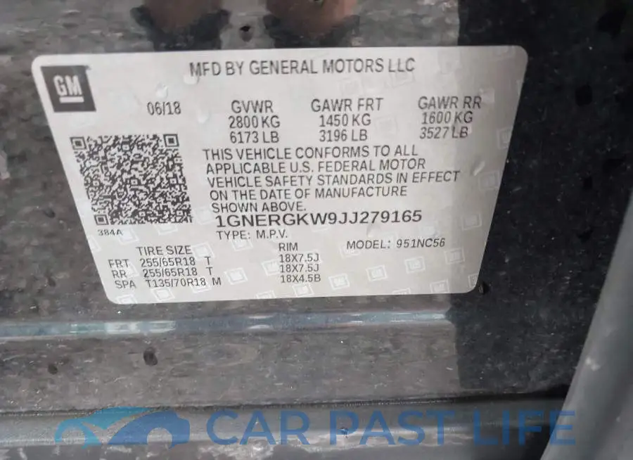 1GNERGKW9JJ279165# 9
