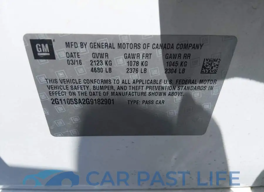 2G1105SA2G9182901# 9