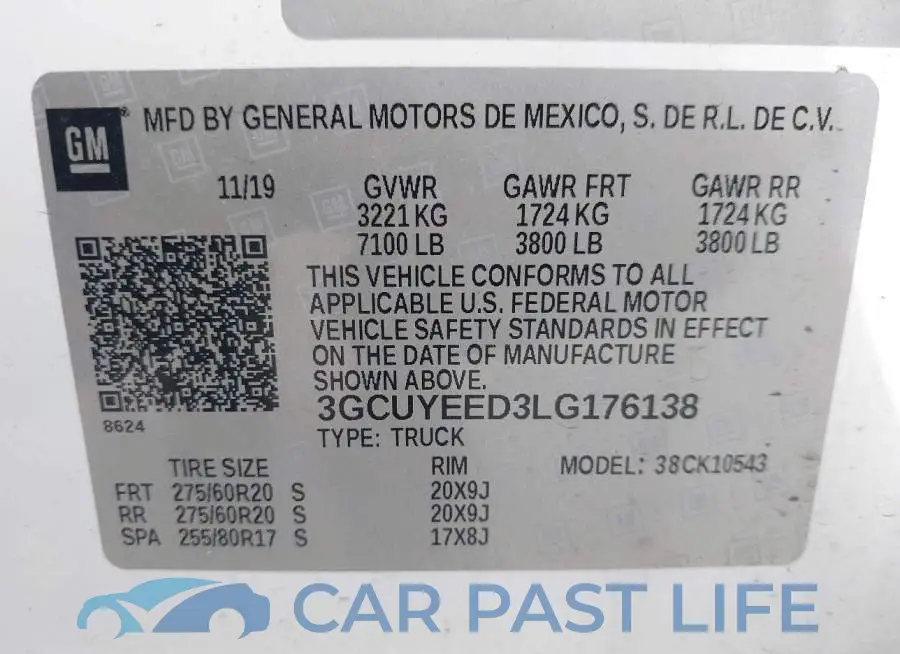 3GCUYEED3LG176138# 9