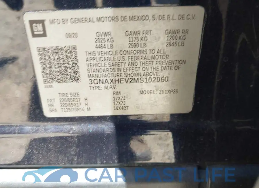 3GNAXHEV2MS102960# 9