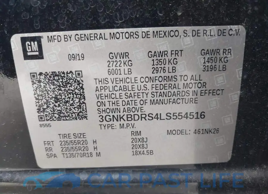 3GNKBDRS4LS554516# 9