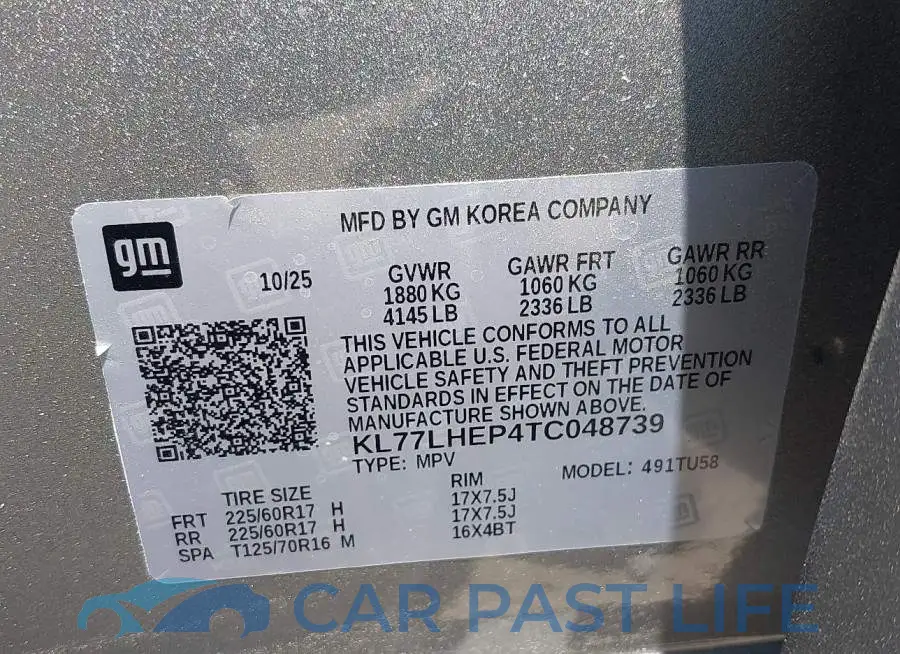 KL77LHEP4TC048739# 9