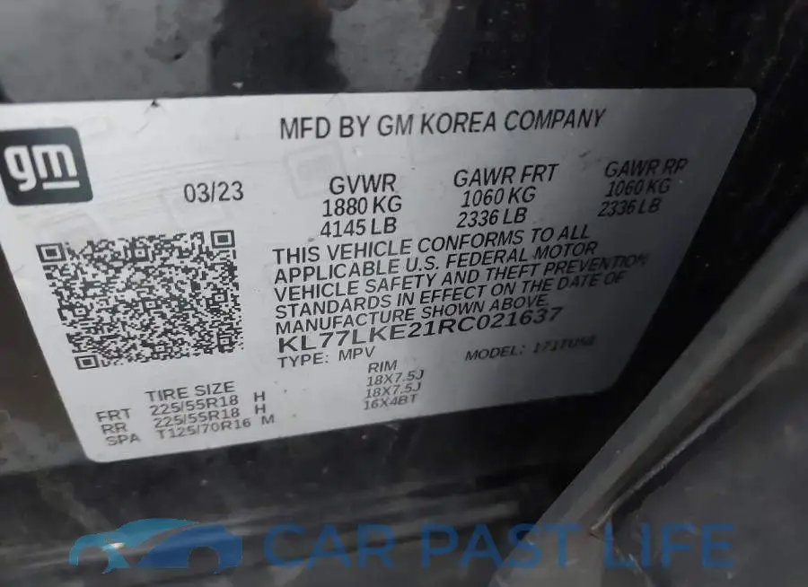 KL77LKE21RC021637# 9