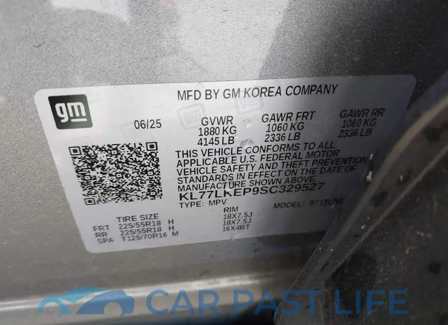 KL77LKEP9SC329527# 9