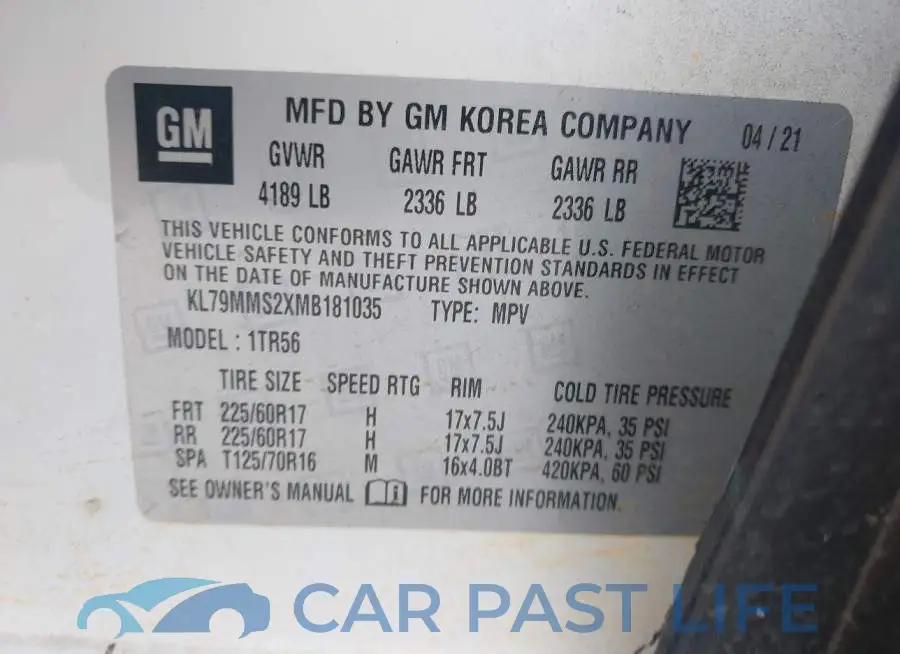 KL79MMS2XMB181035# 9