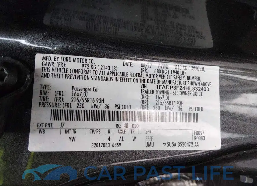1FADP3F24HL332403# 9
