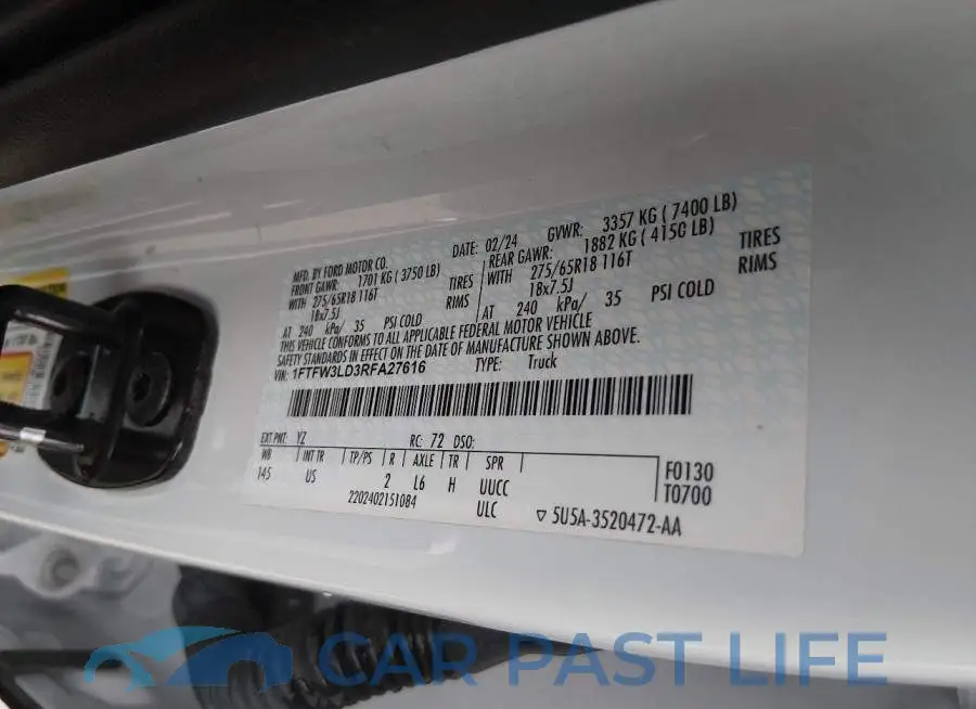 1FTFW3LD3RFA27616# 9