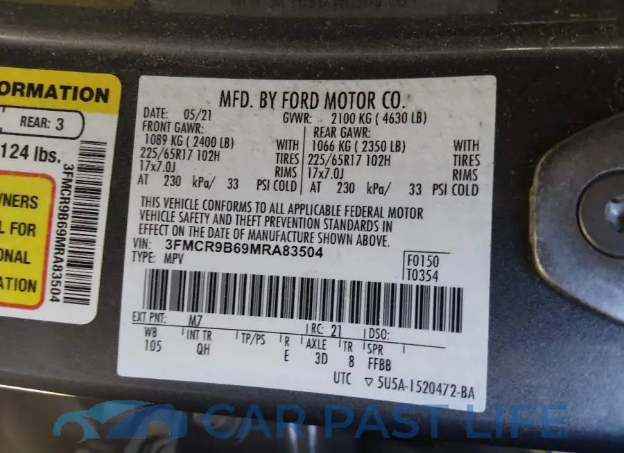 3FMCR9B69MRA83504# 9