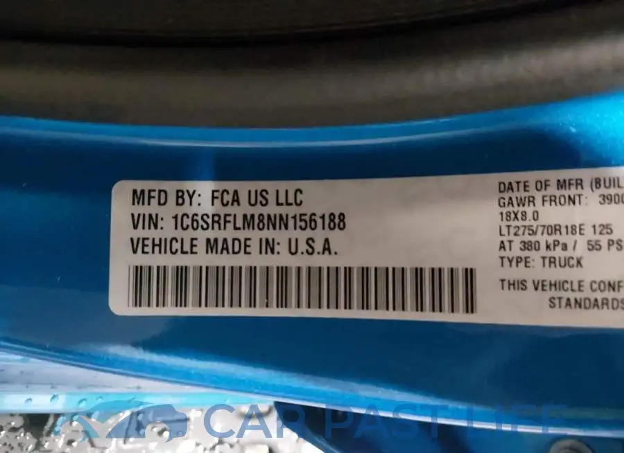 1C6SRFLM8NN156188# 9