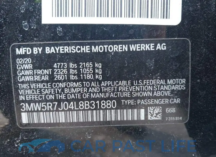 3MW5R7J04L8B31880# 9