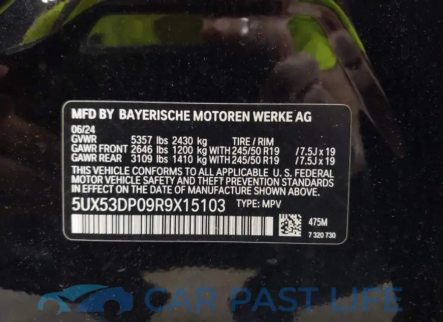 5UX53DP09R9X15103# 9