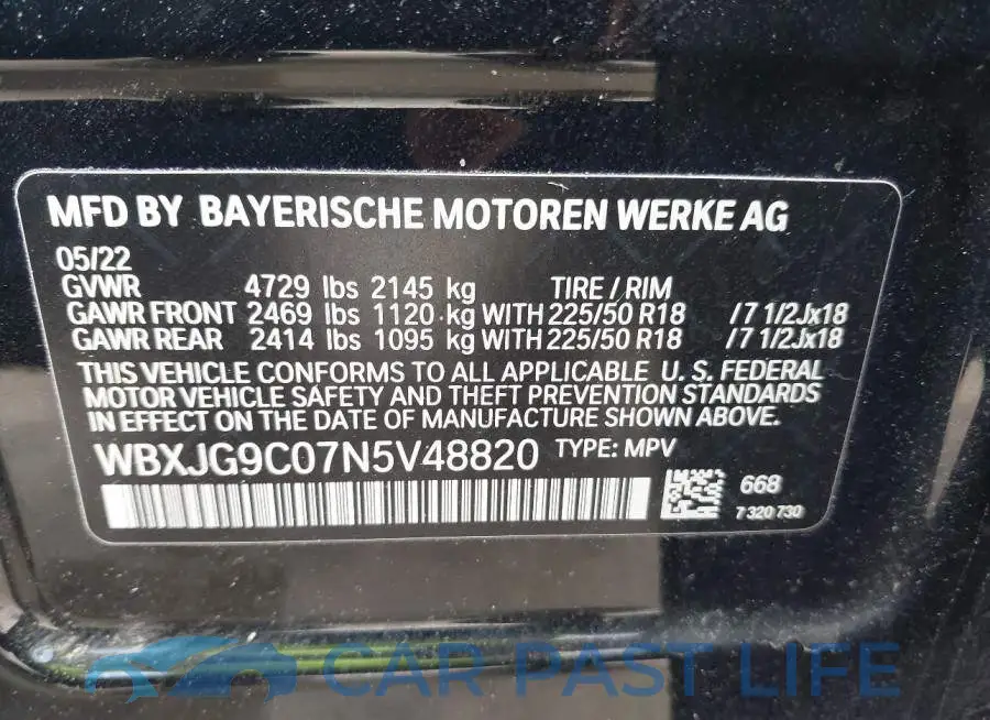 WBXJG9C07N5V48820# 9