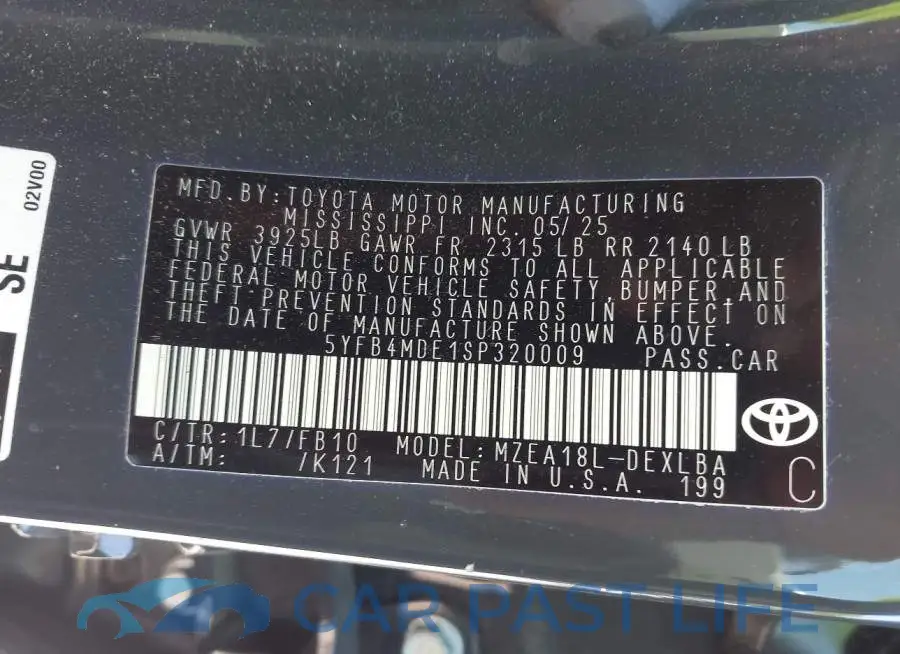 5YFB4MDE1SP320009# 9