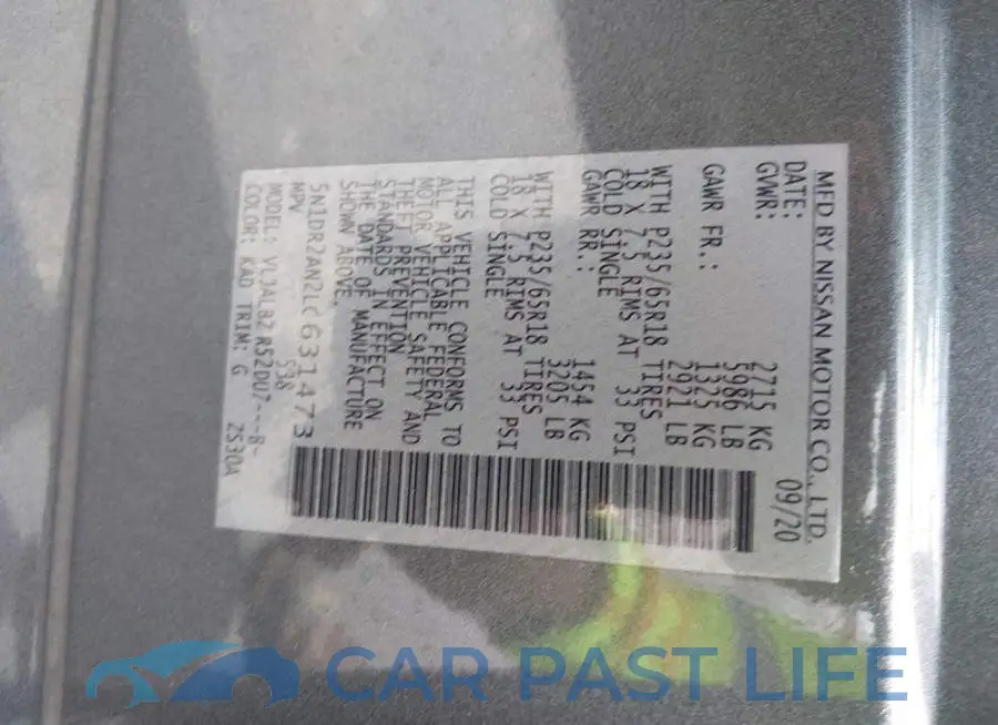 5N1DR2AN2LC631473# 9