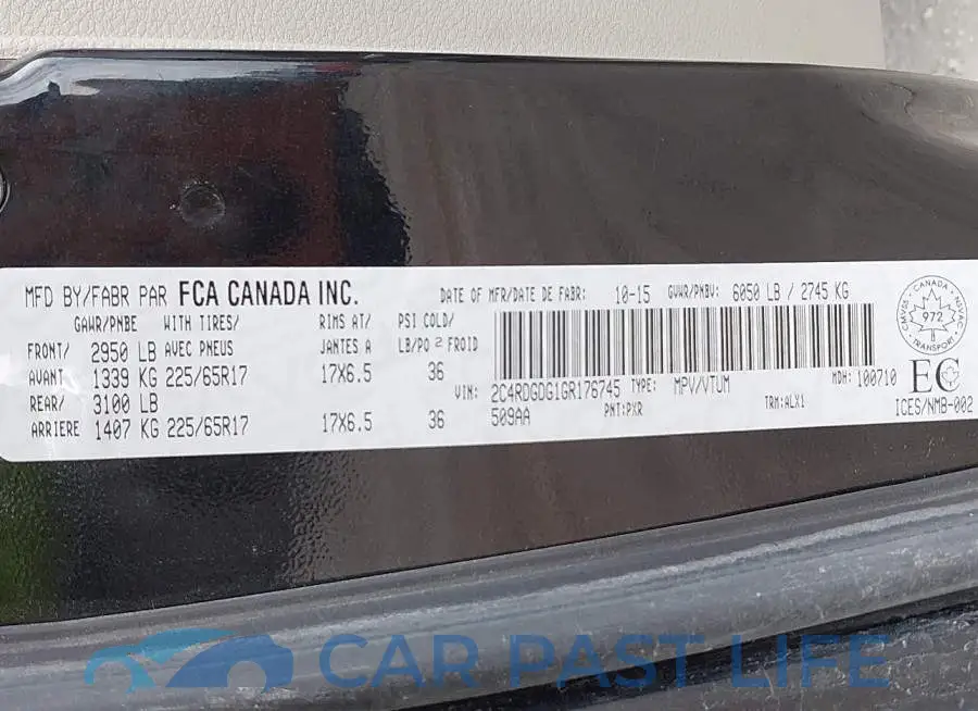 2C4RDGDG1GR176745# 9