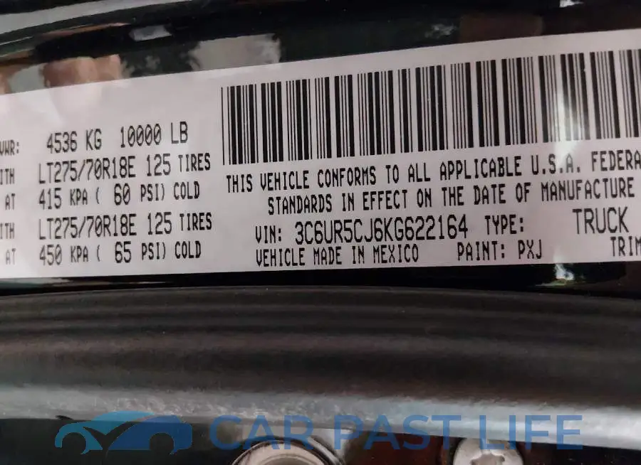 3C6UR5CJ6KG622164# 9