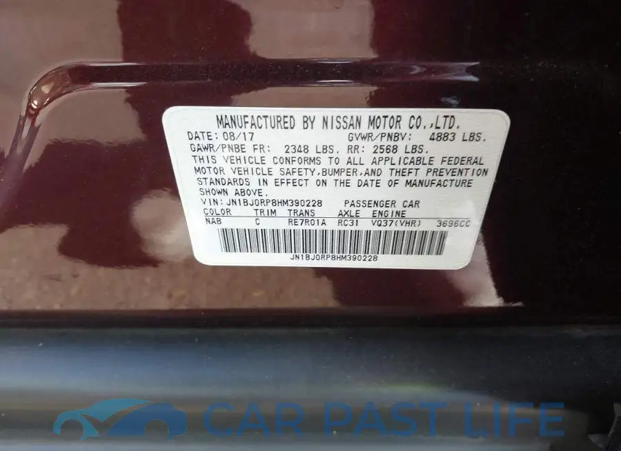 JN1BJ0RP8HM390228# 9