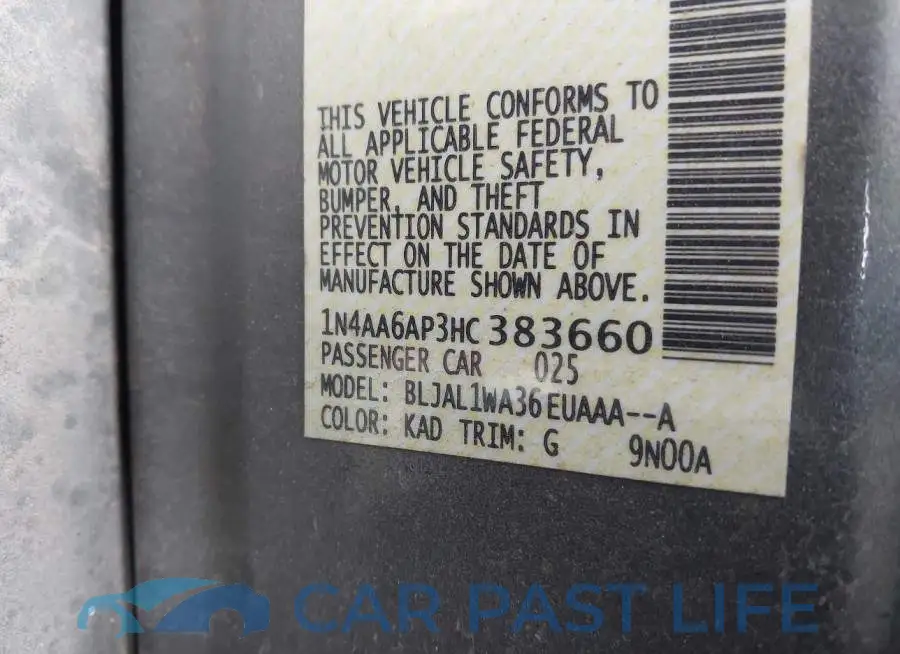 1N4AA6AP3HC383660# 9