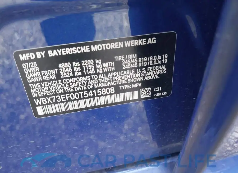 WBX73EF00T5415808# 9